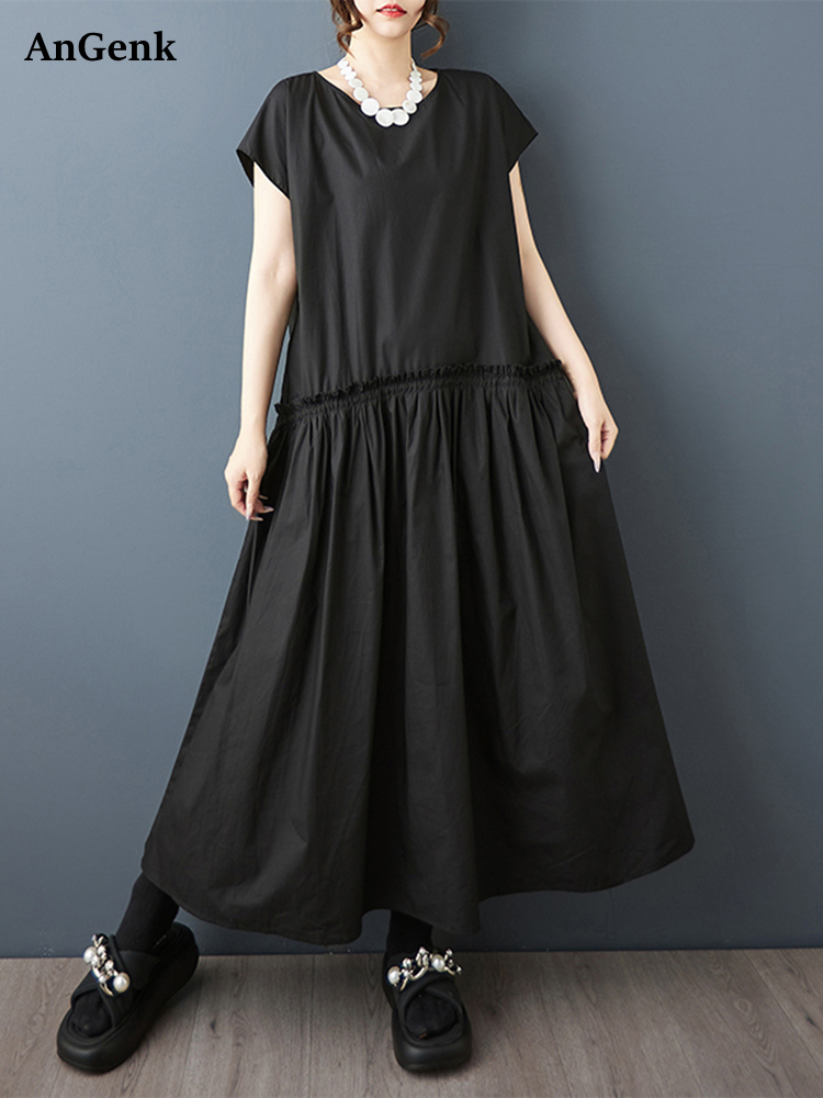 Summer Clothing Drawing - Abito Lungo Estivo 2026 Nero Vintage