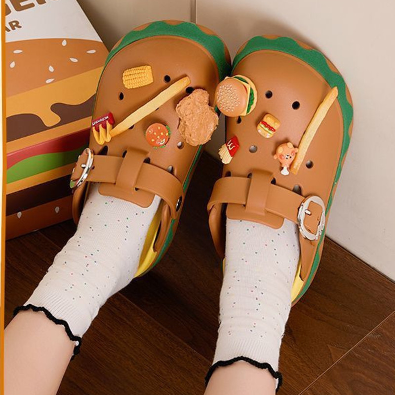 Summer Clothing Wraps - Divertenti pantofole estive per hamburger Accessori