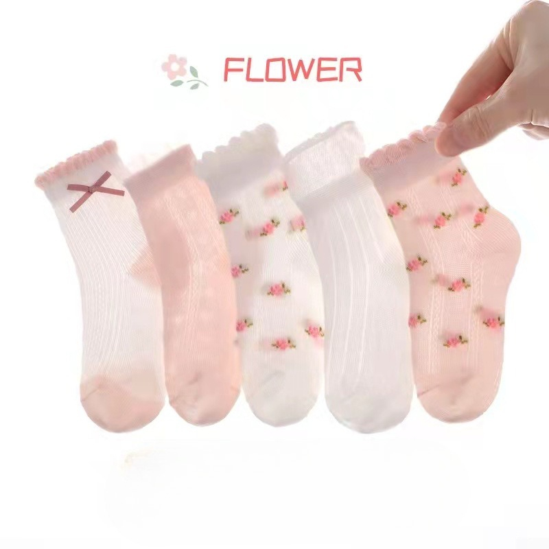 Summer Clothing Baby Girl - Calzini per ragazze con motivo floreale