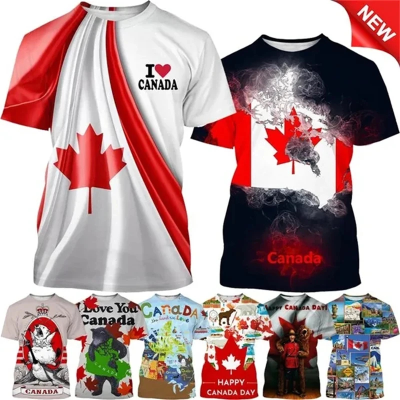 I Love Canada Flag Graphic T S - Summer Clothing Women Canada recensione e prezzo