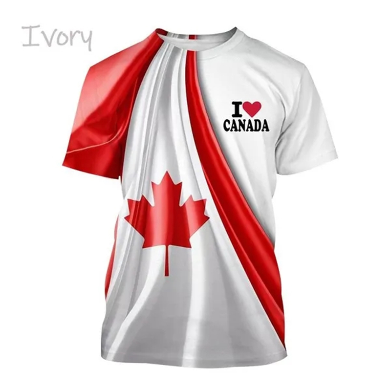 I Love Canada Flag Graphic T S - Summer Clothing Women Canada recensione e prezzo